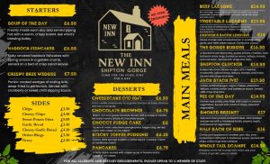 The New Inn Main Menu